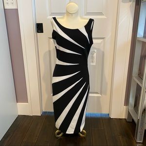 NWT Joseph Ribkoff Black & White Dress Size 4